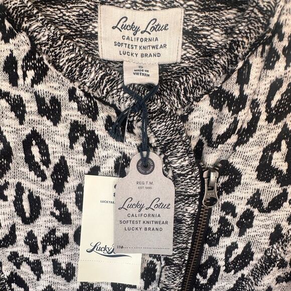 LUCKY BRAND Black and White Leopard Blazer - Picture 6 of 9